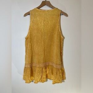Elegant Mustard Sleeveless Blouse